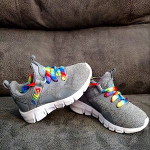 Toddler Size 5 Fila Shoes Grey/Rainbow